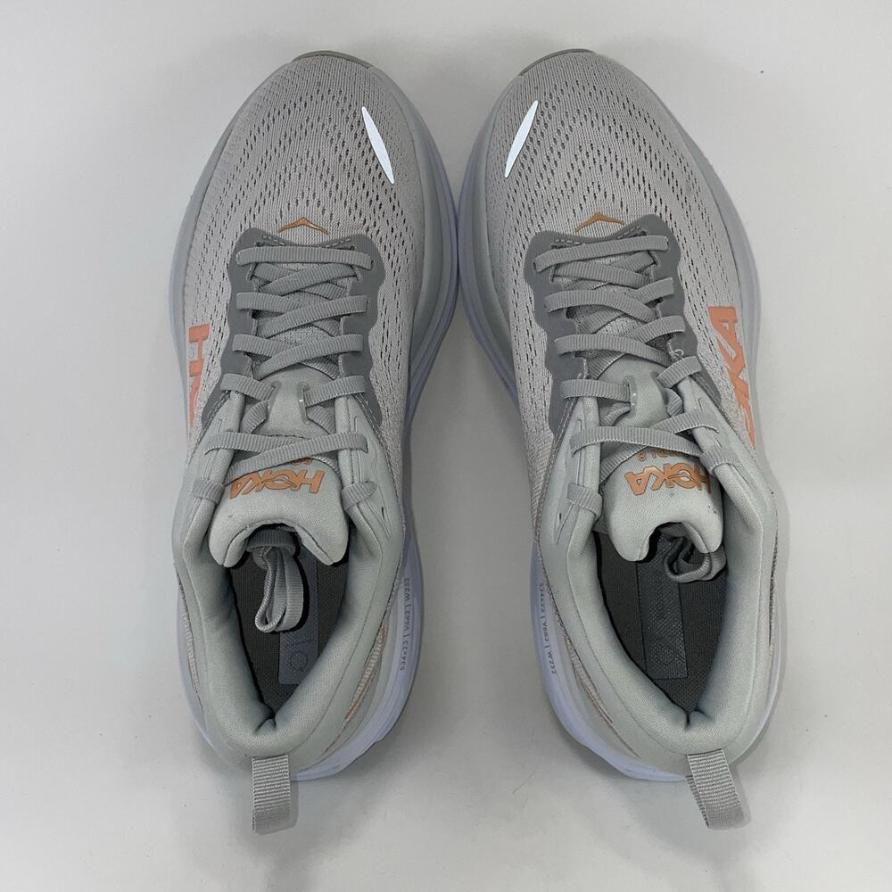 Hoka One One Bondi 8 Womens Size 9 B Harbor Mist Lunar Rock HMLR Running Shoes - Picture 5 of 11
